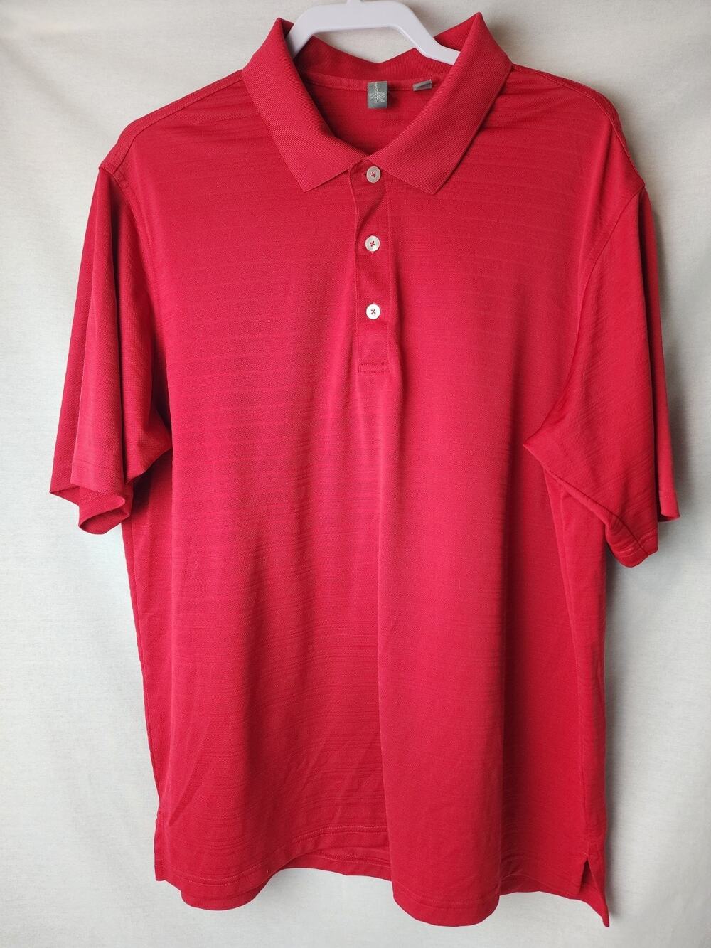 Ashworth Men's XL Performance Golf Polo Shirt Red Embroidered Logo
